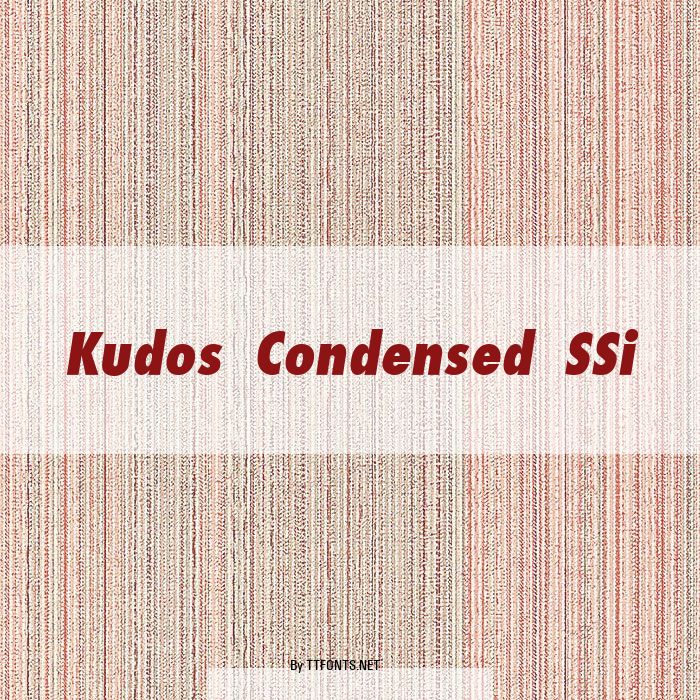Kudos Condensed SSi example